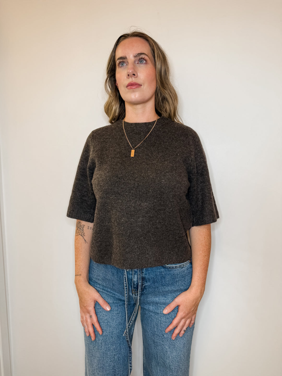 Boom Sweater Tee - Brown