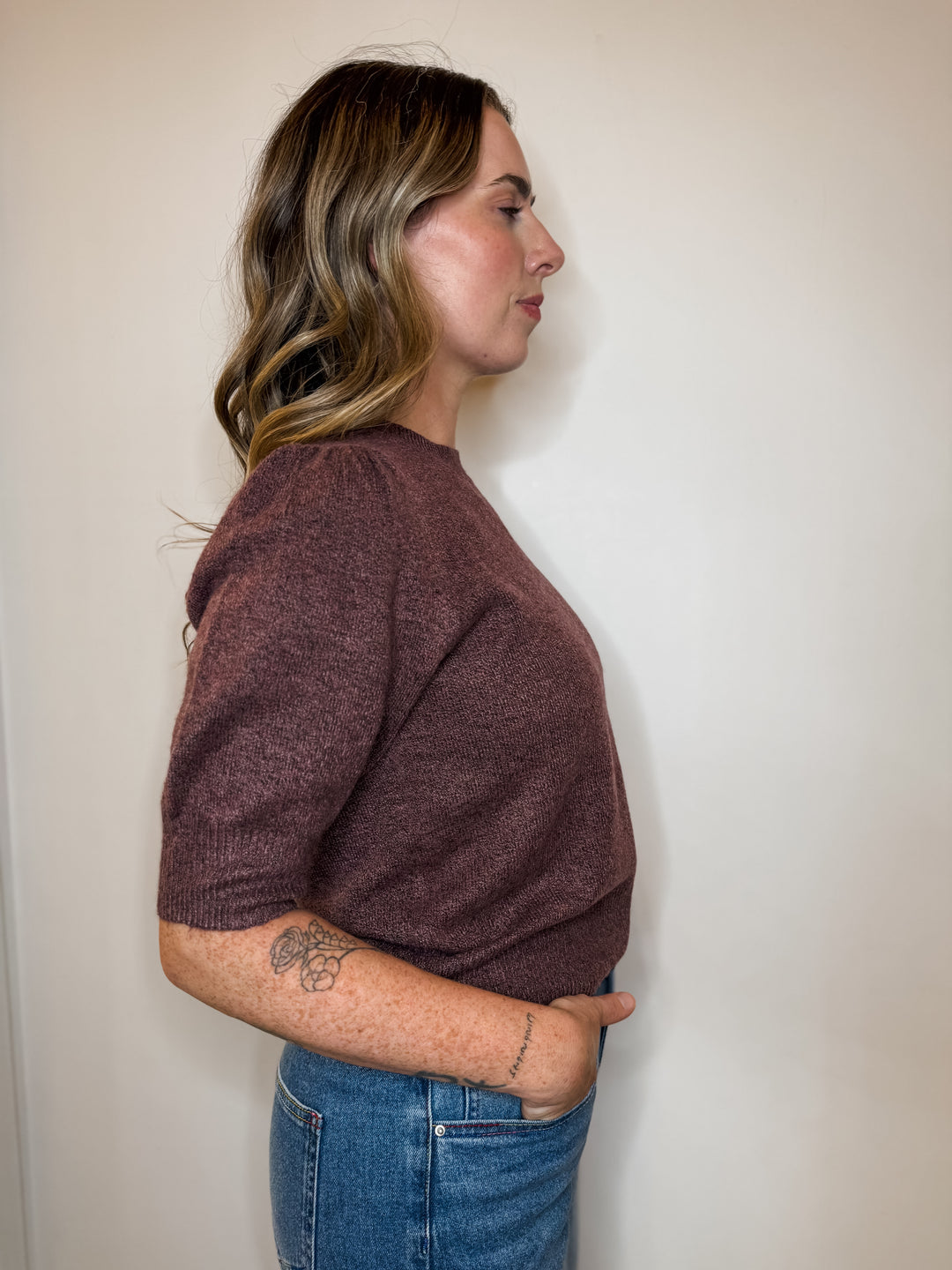 Rica Sweater Tee - Rose