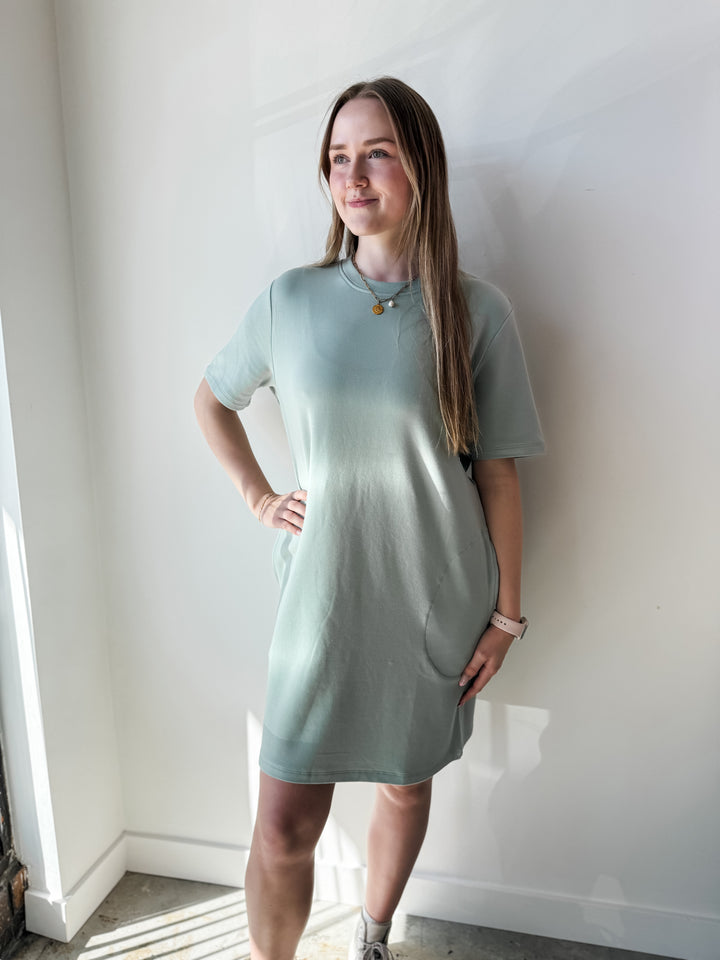 Nell T-Shirt Dress - Aqua