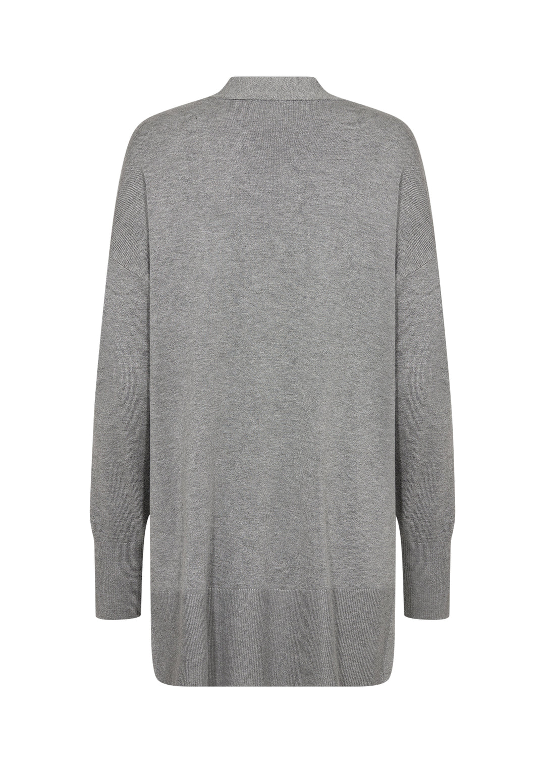 Dollie 739 Medium Grey Long Button Up Cardigan