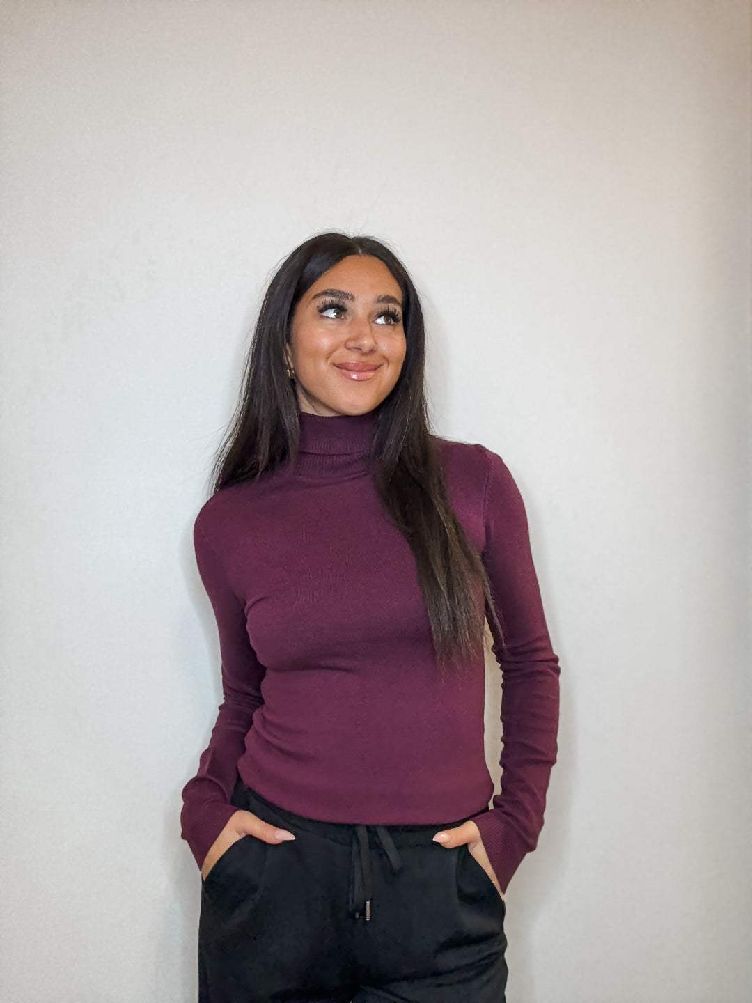 Glory Turtleneck Sweater - Dark Purple