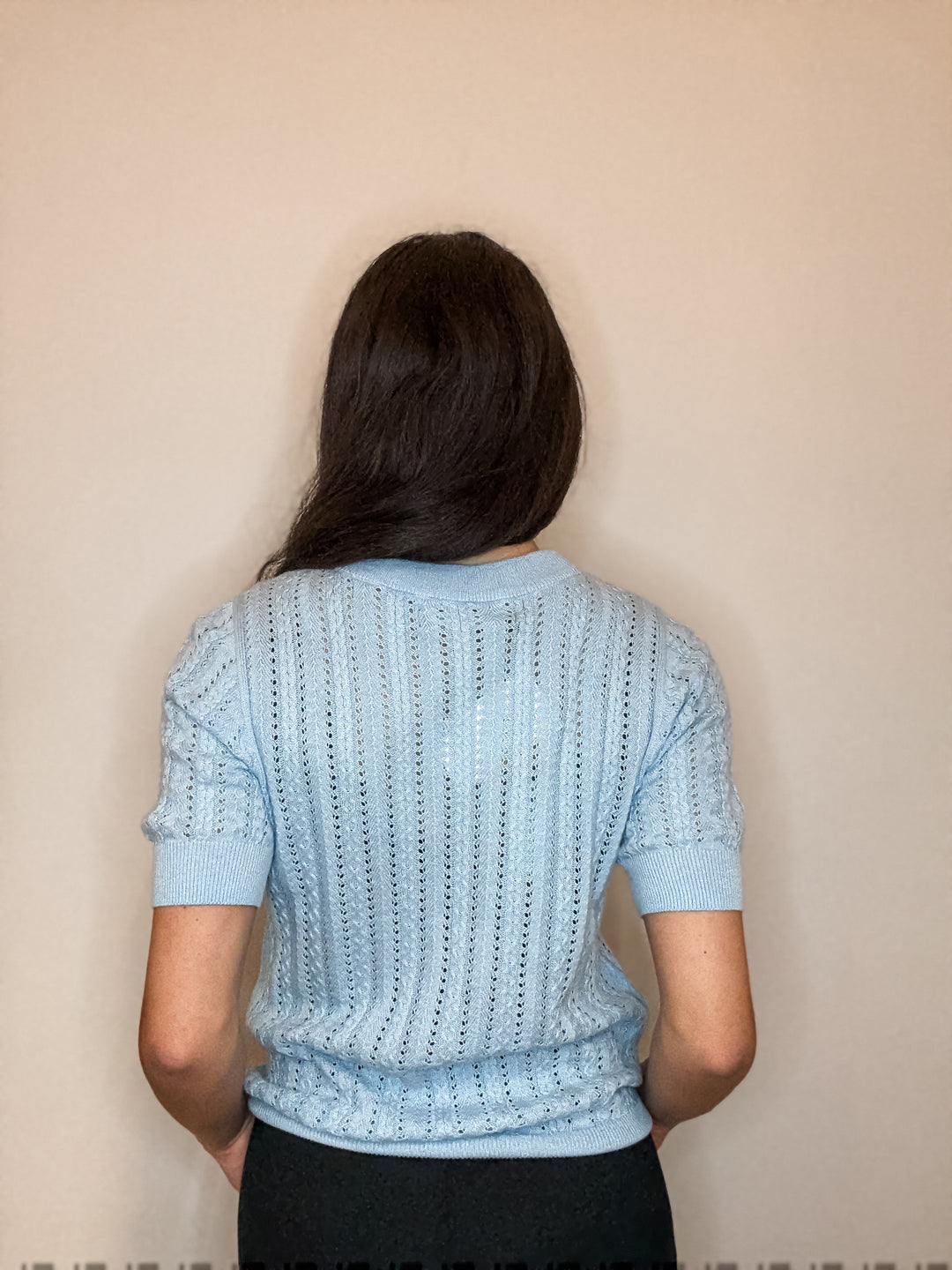 Morena Open Knit Sweater Tee