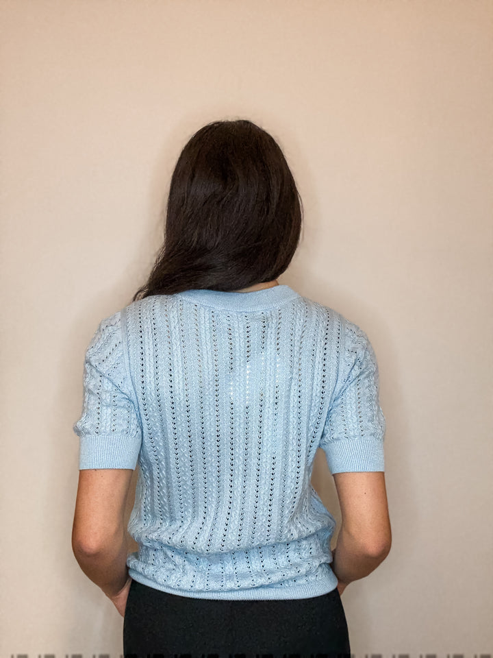 Morena Open Knit Sweater Tee