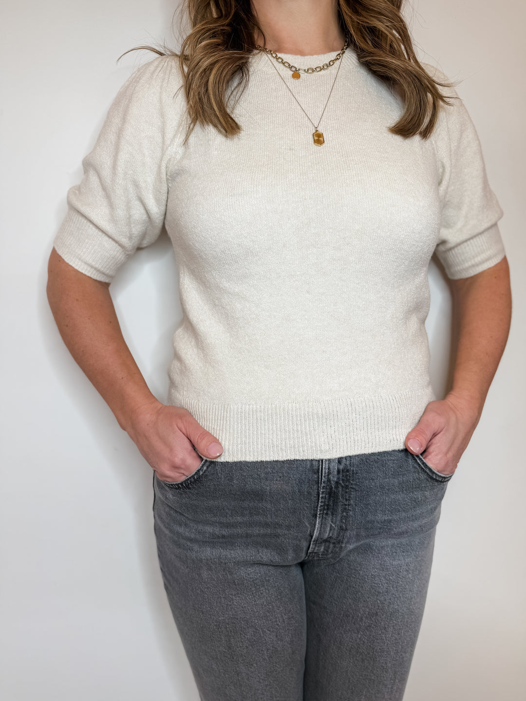 Rica Sweater Tee - Cream