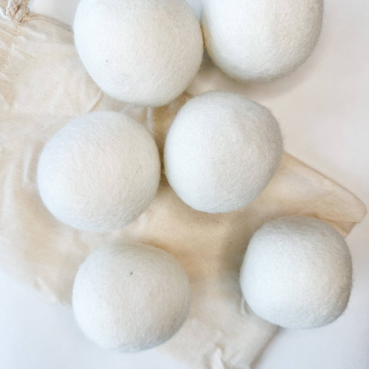 Natural Organic Handmade Wool Dryer Balls - Set of 6