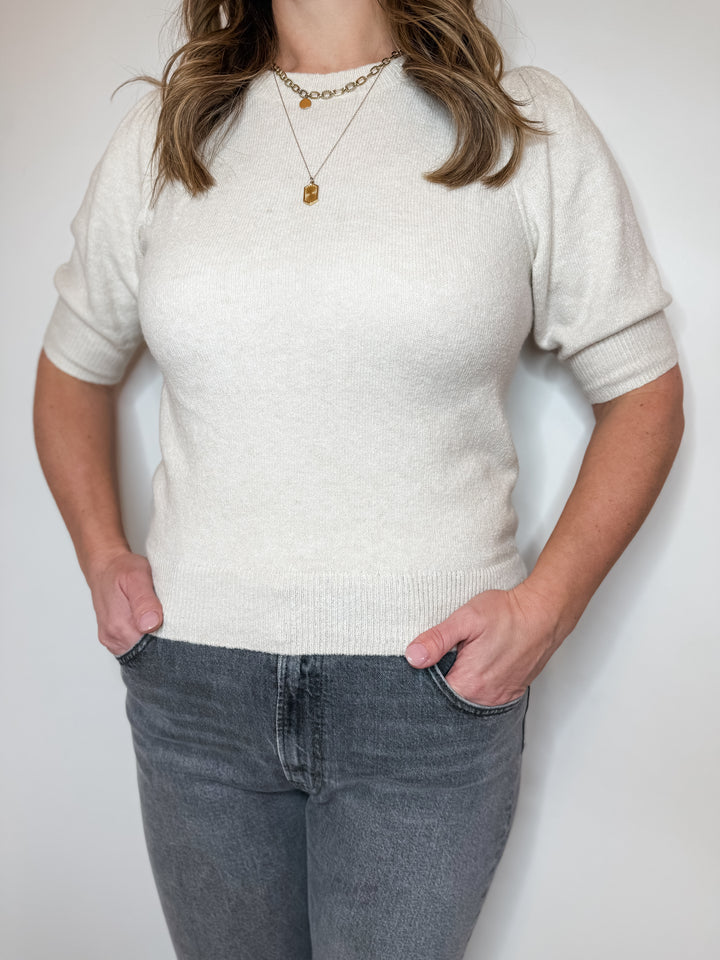 Rica Sweater Tee - Cream