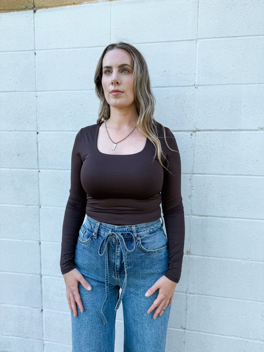 Mariana LS Top - Brown