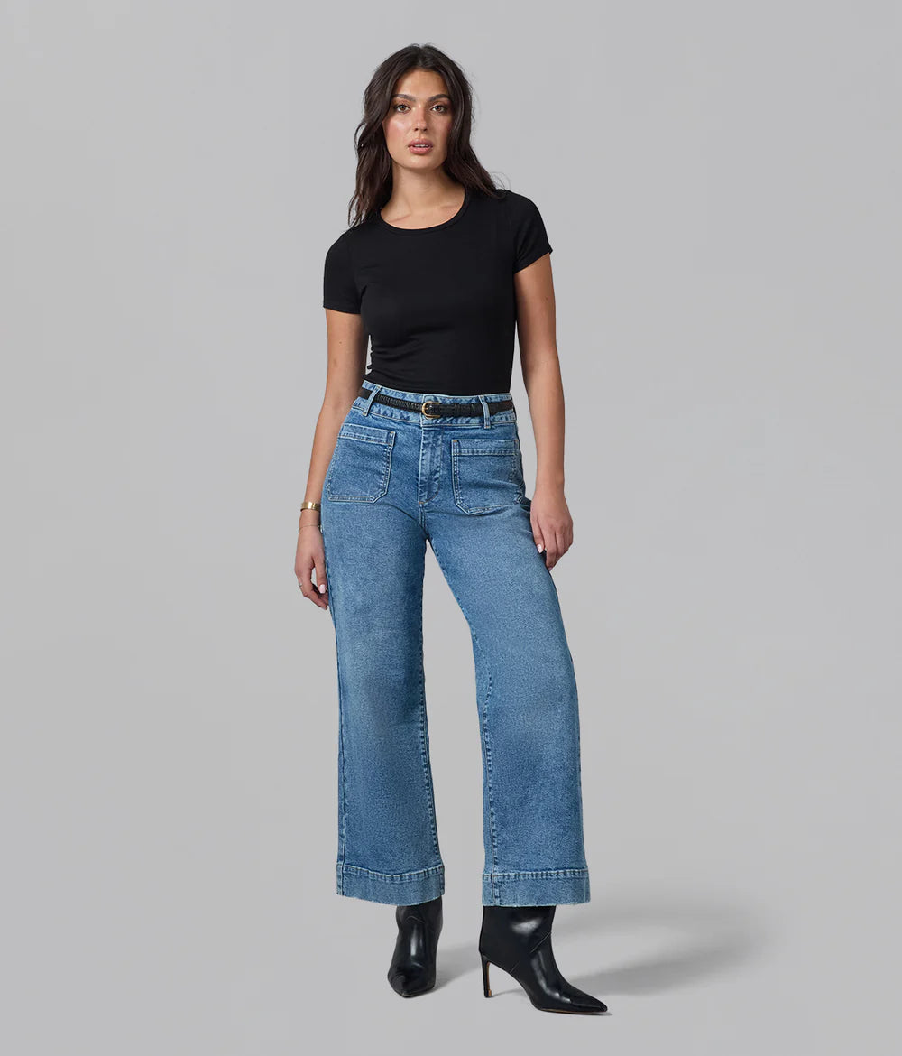 Colette Wide Leg Jeans - Morning Day Light