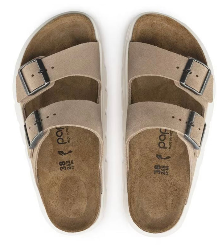 Birkenstock Arizona Chunky Sandals - Suede Beige