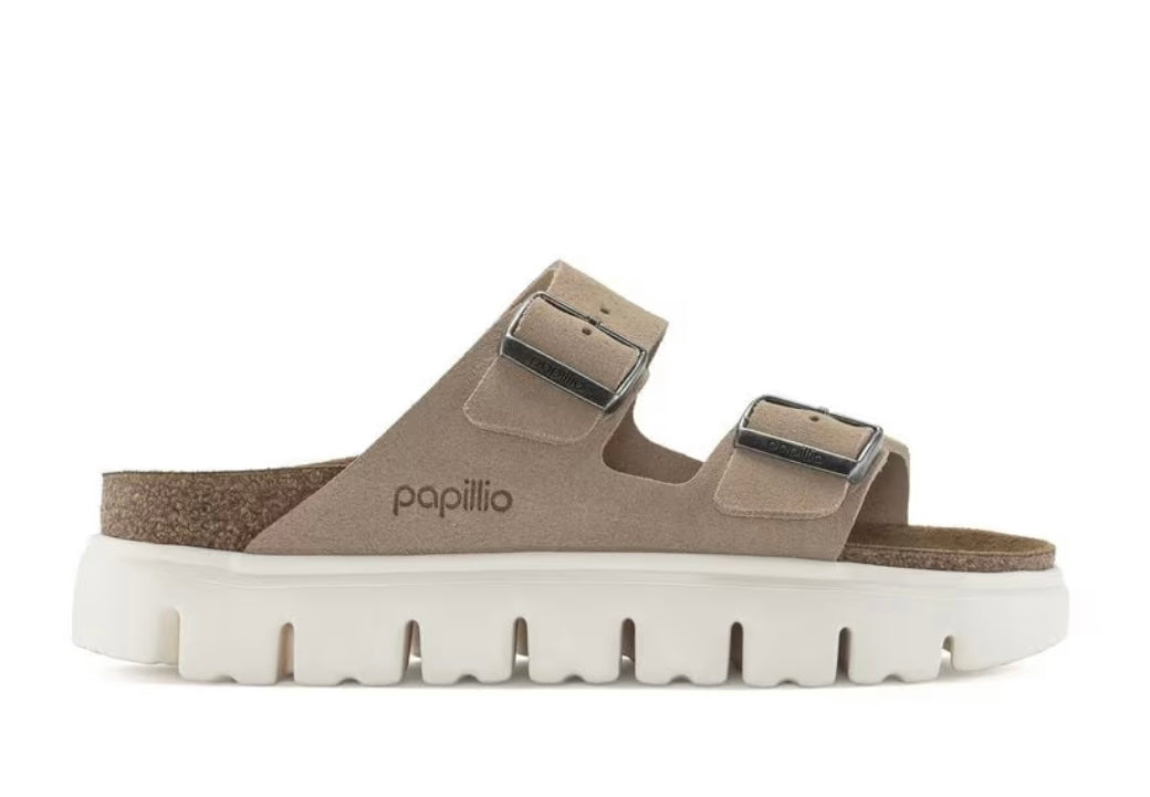 Birkenstock Arizona Chunky Sandals - Suede Beige