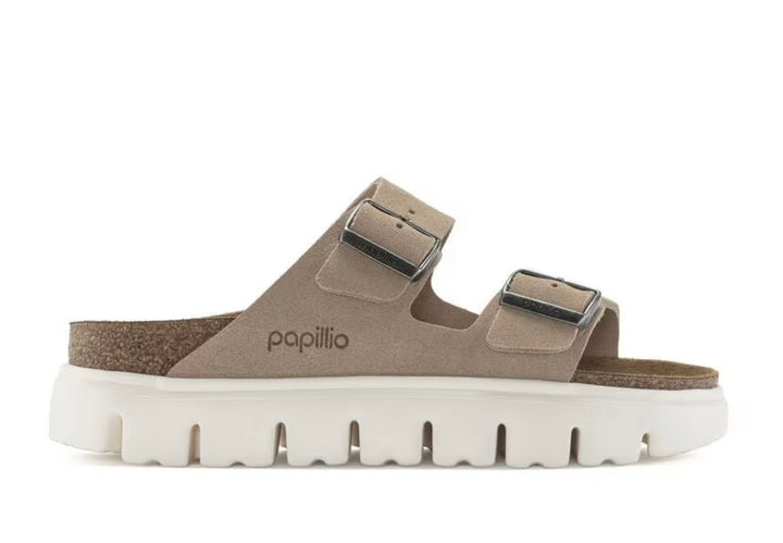 Birkenstock Arizona Chunky Sandals - Suede Beige