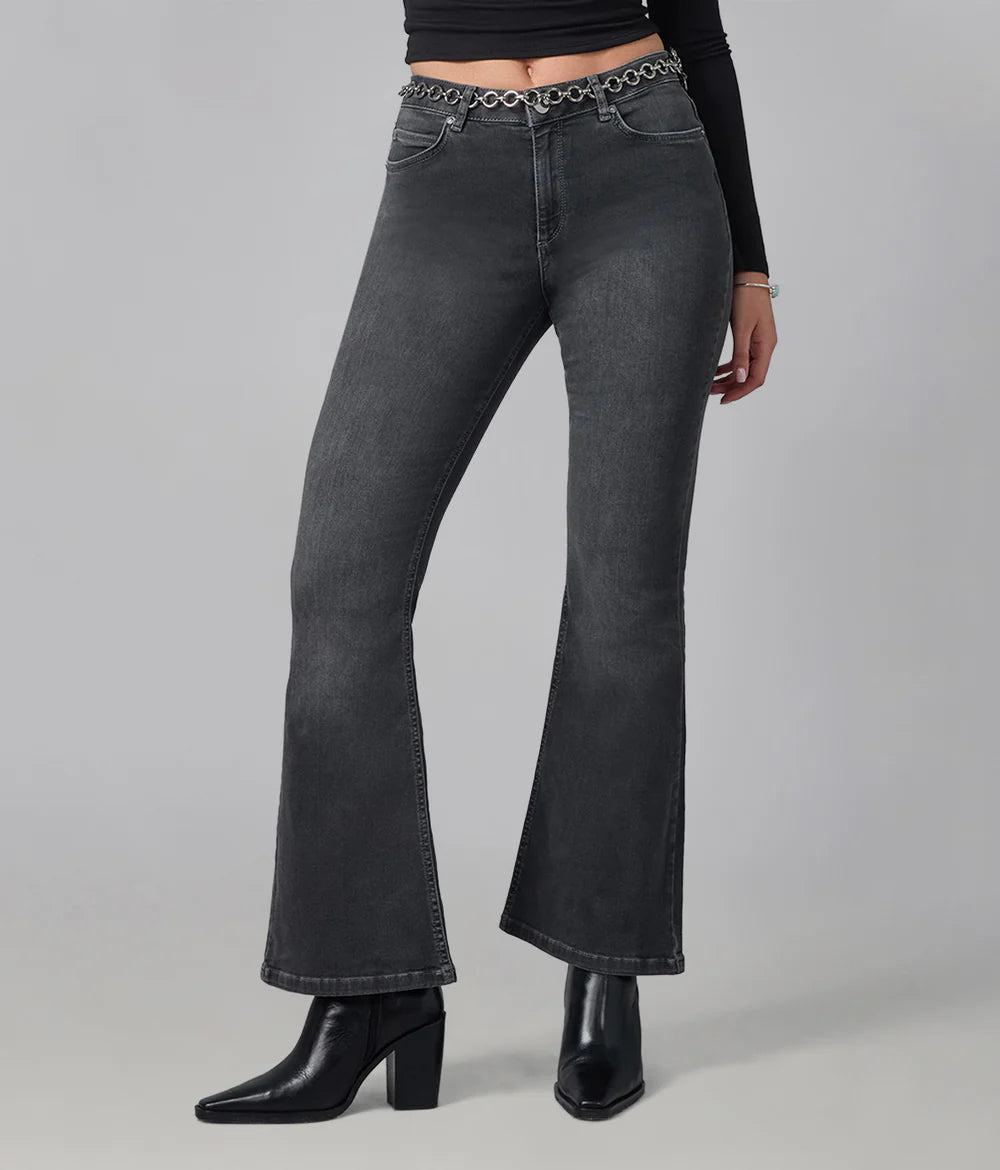 Alice Flare Jeans - Grey