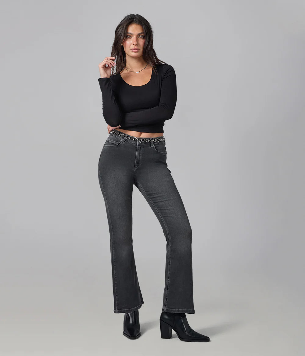 Alice Flare Jeans - Grey
