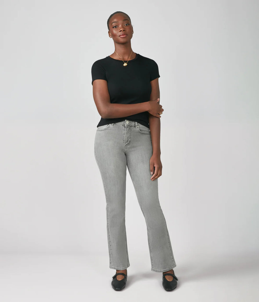 Denver Straight Leg Jeans - Mid Ash