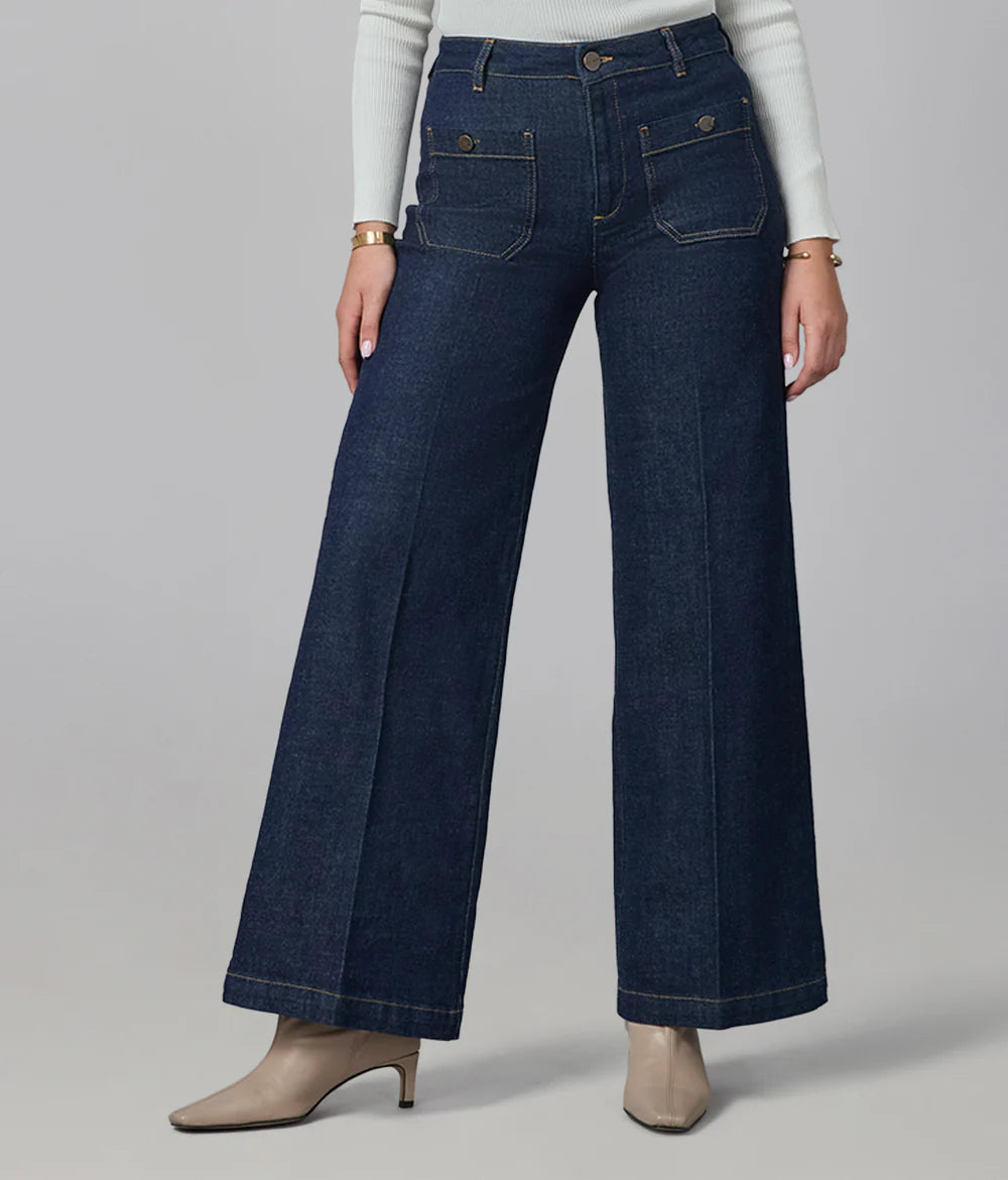 Milan Wide Leg Jeans - Dark Rinse