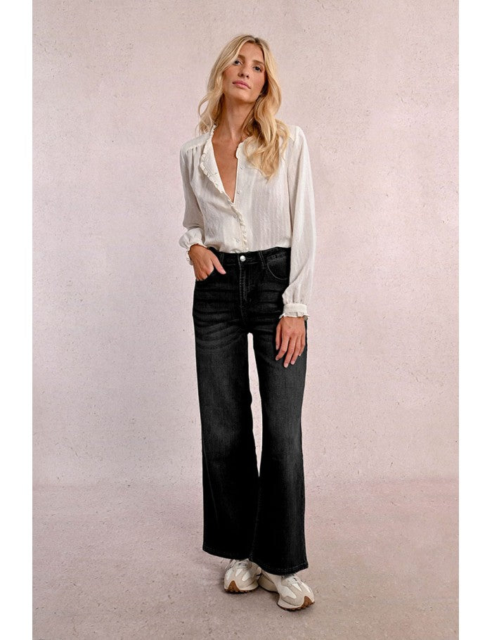 Molly Wide Leg Jeans - Black