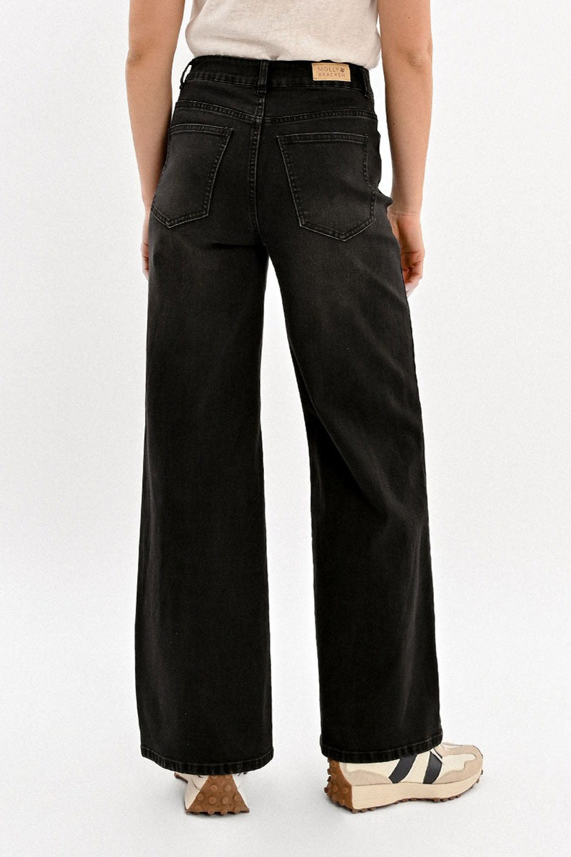 Molly Wide Leg Jeans - Black
