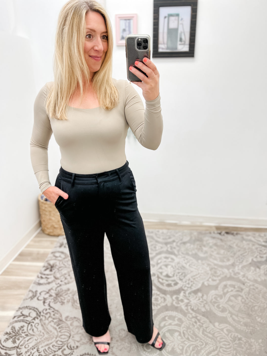 Mariana U Neck Long Sleeve Bodysuit- Nomad
