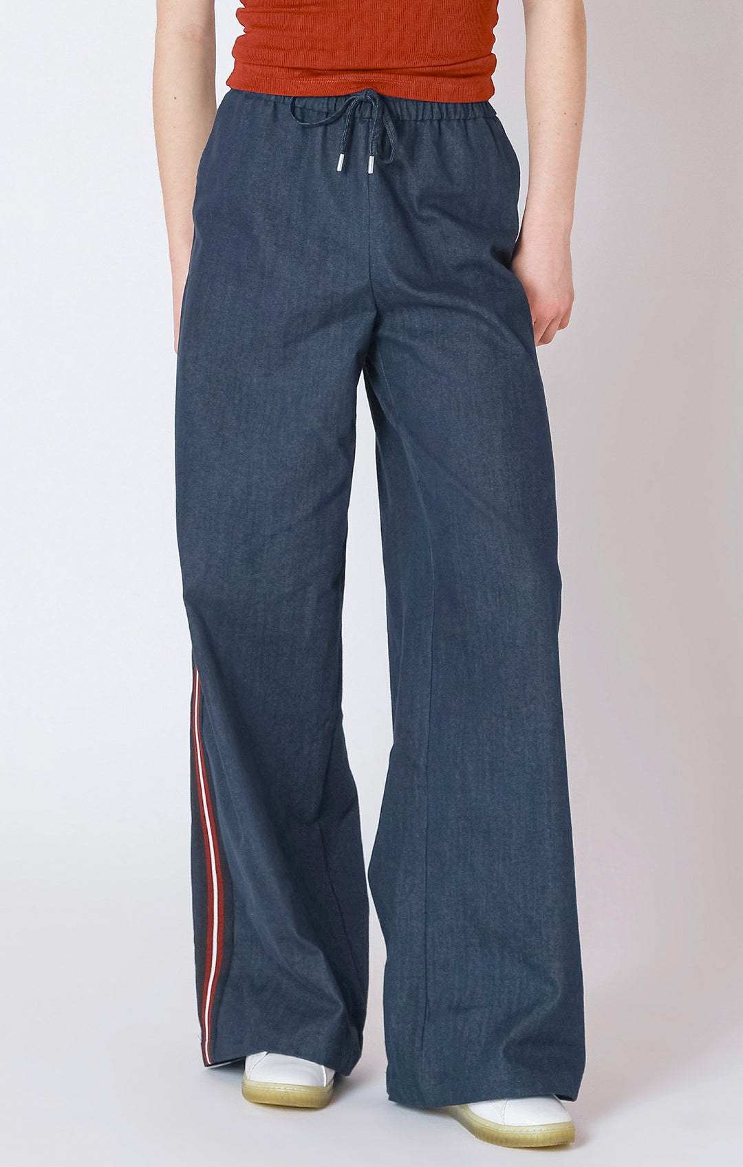 Side Striped Wide Leg Pants