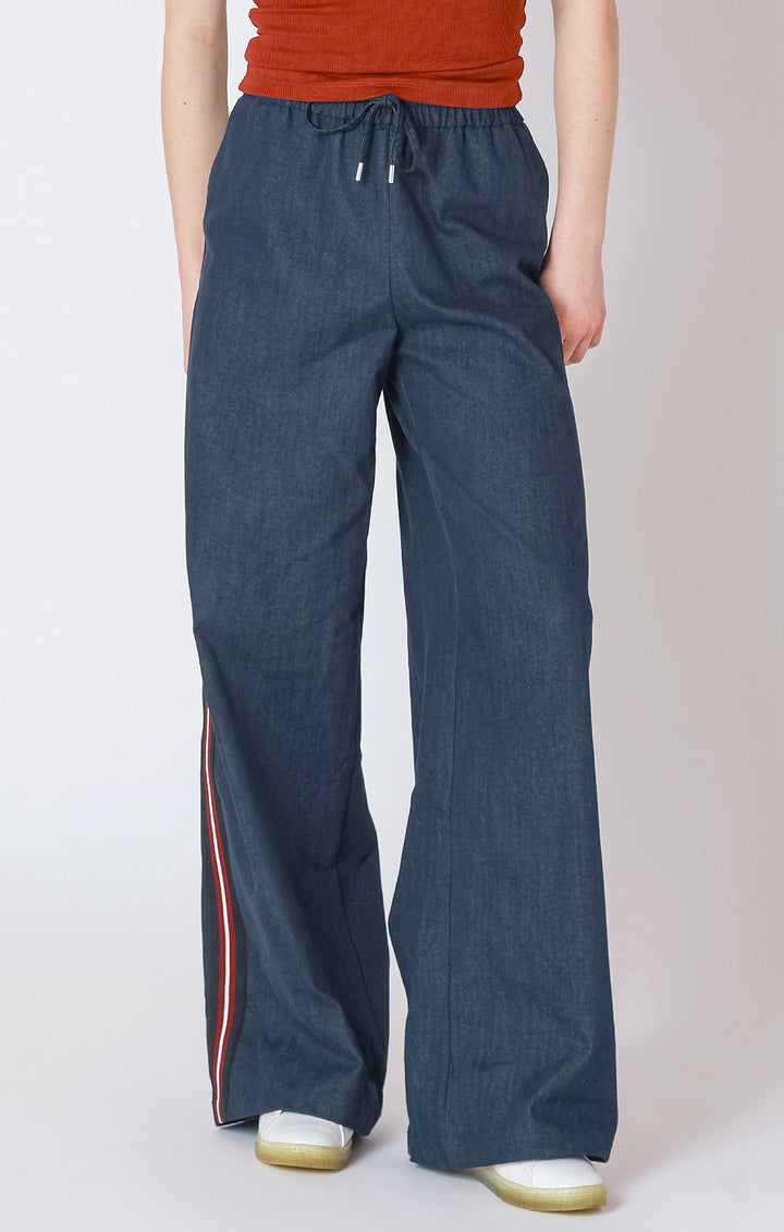 Side Striped Wide Leg Pants