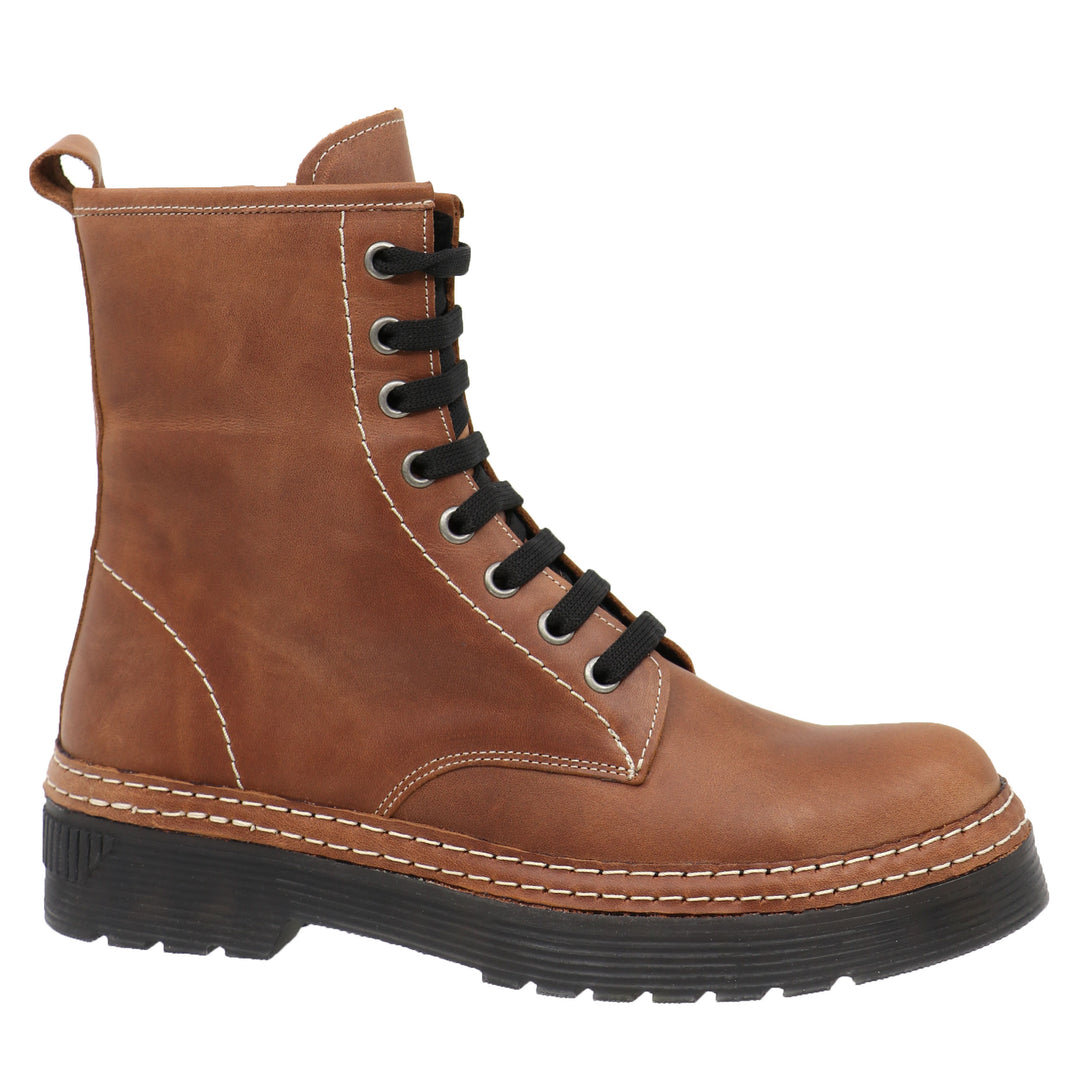 Justine Leather Boot - Tan