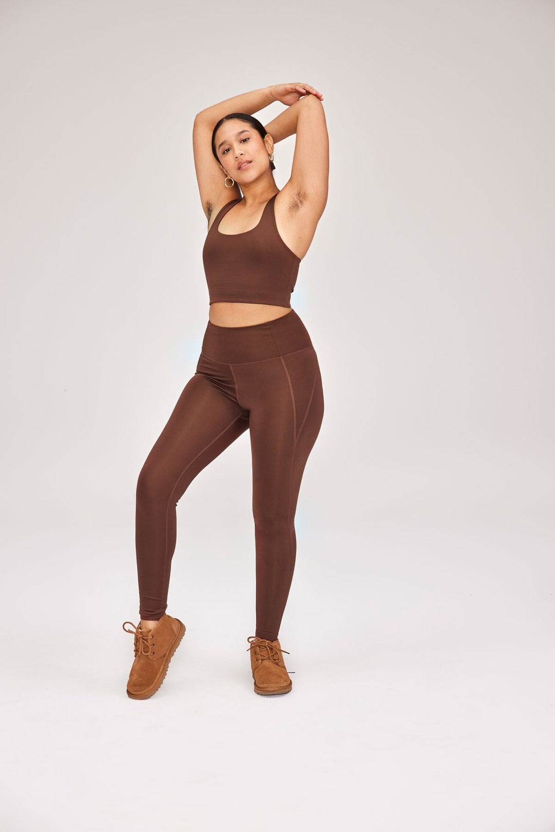High Rise Compressive Legging - Earth