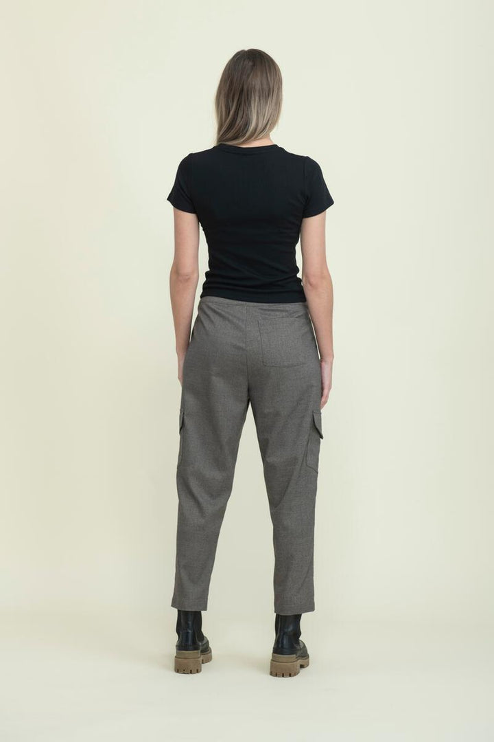 Laurel Slim Cargo Pant- Flecked Tweed