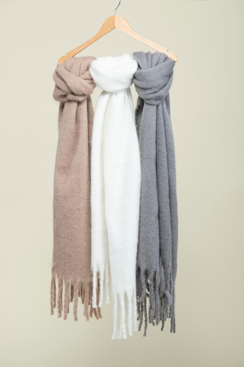 Supersoft Solid Scarves - White