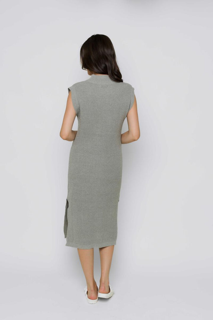 Cleo Sleeveless Sweater Dress - Eucalyptus
