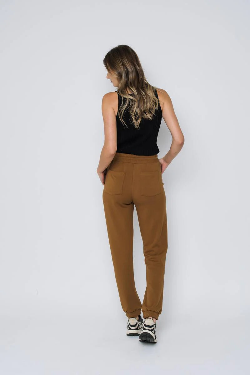 Laina Luxe Fleece Jogger - Caramel