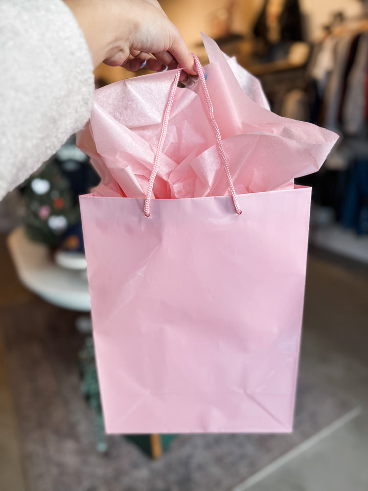 Glossy Pink Gift Bag