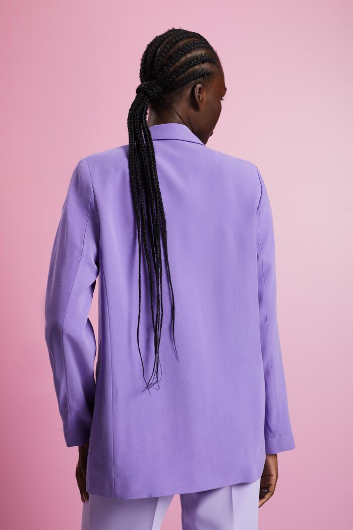 Purple Single Breasted Blazer