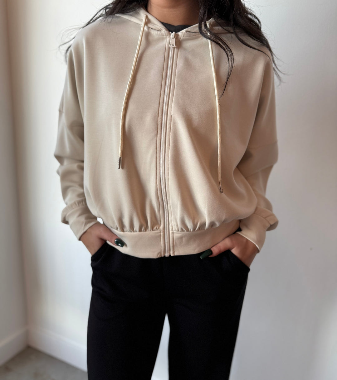 Alina Zip Up - Birch