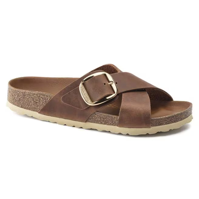 Birkenstock Siena Big Buckle Sandals - Cognac