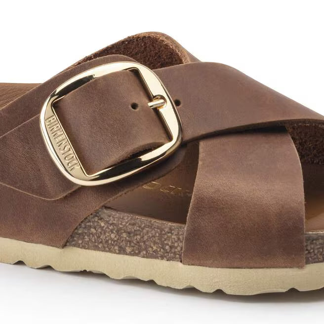 Birkenstock Siena Big Buckle Sandals - Cognac