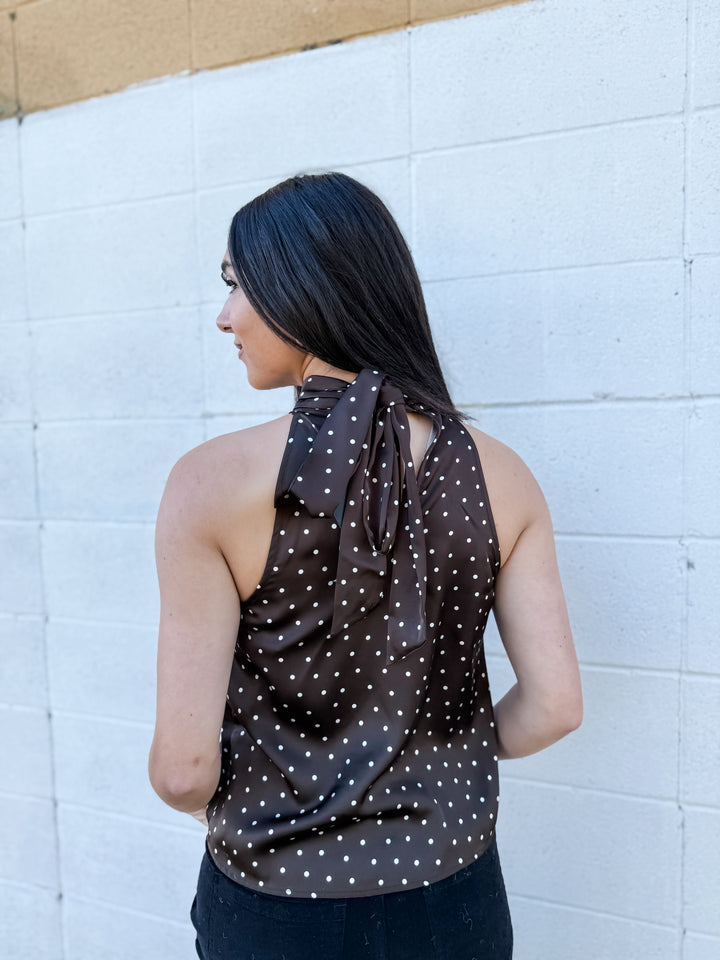 Lysell Polka Dot Halter Top