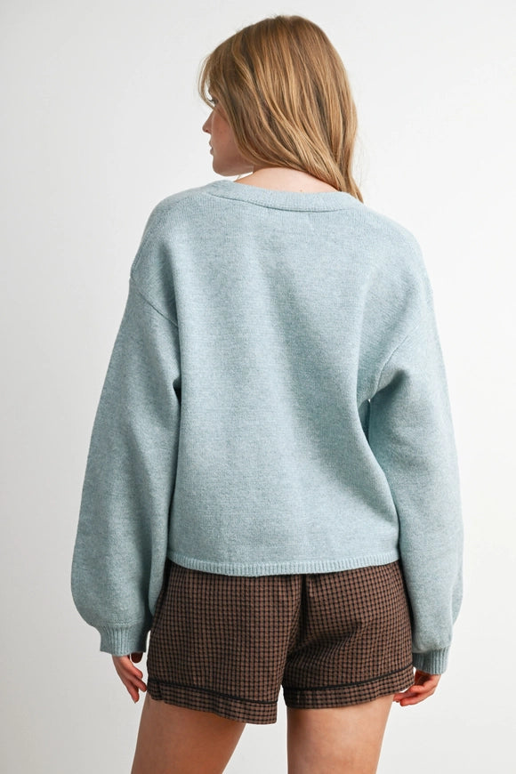 Turquoise Knit Cardi