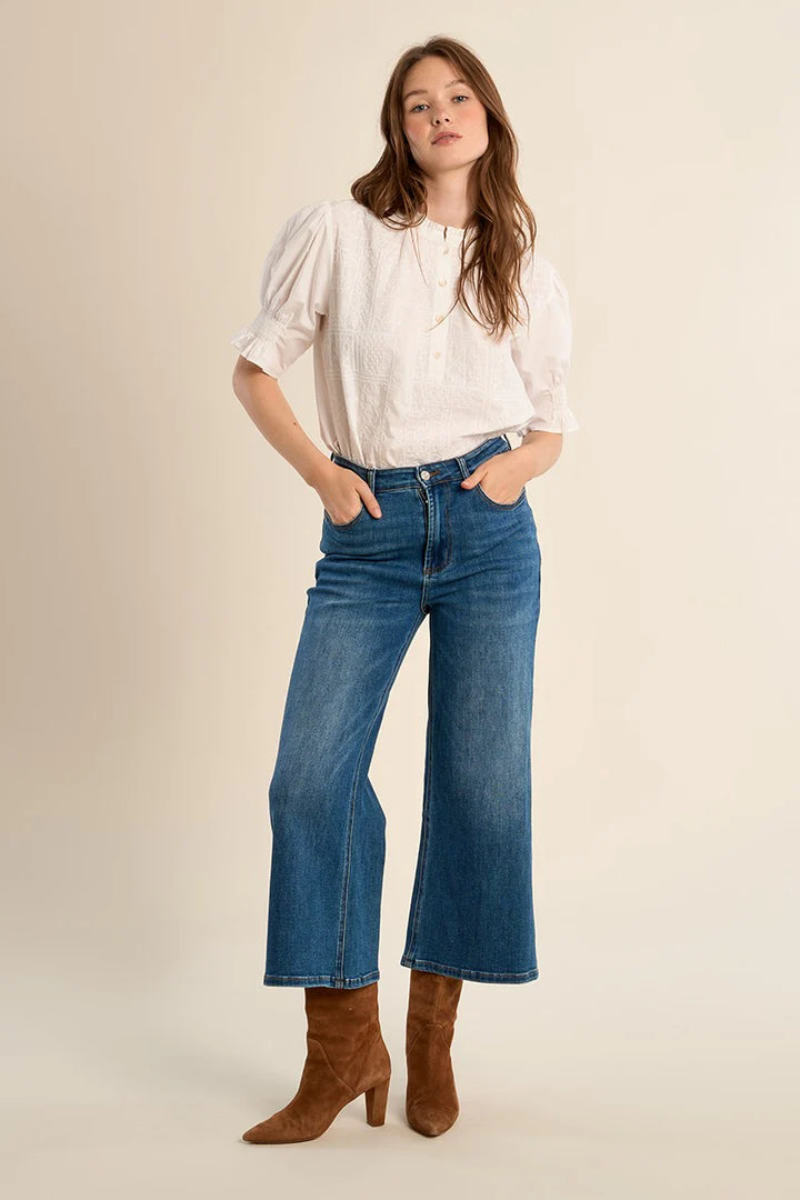 Molly Cropped Jeans - Denim Blue