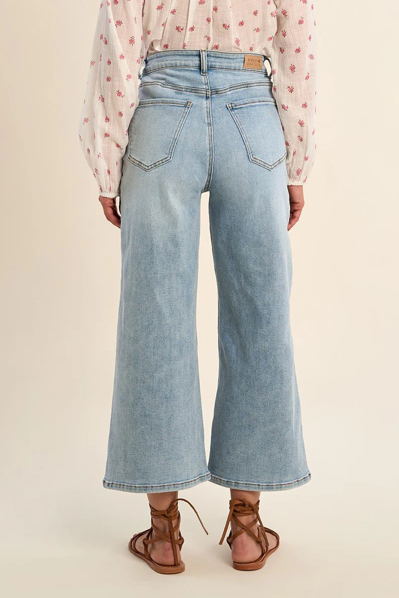 Molly Cropped Jeans - Light Denim