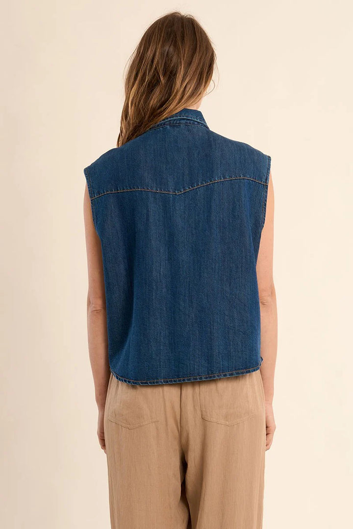 Dark Denim Blue Vest