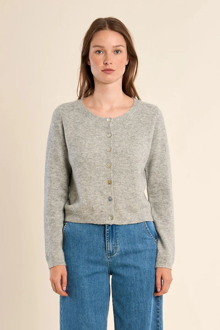 Light Grey Button Up Cardigan