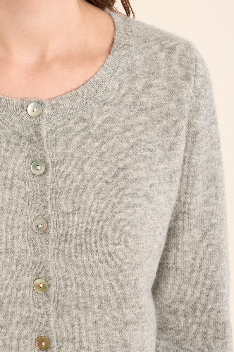 Light Grey Button Up Cardigan