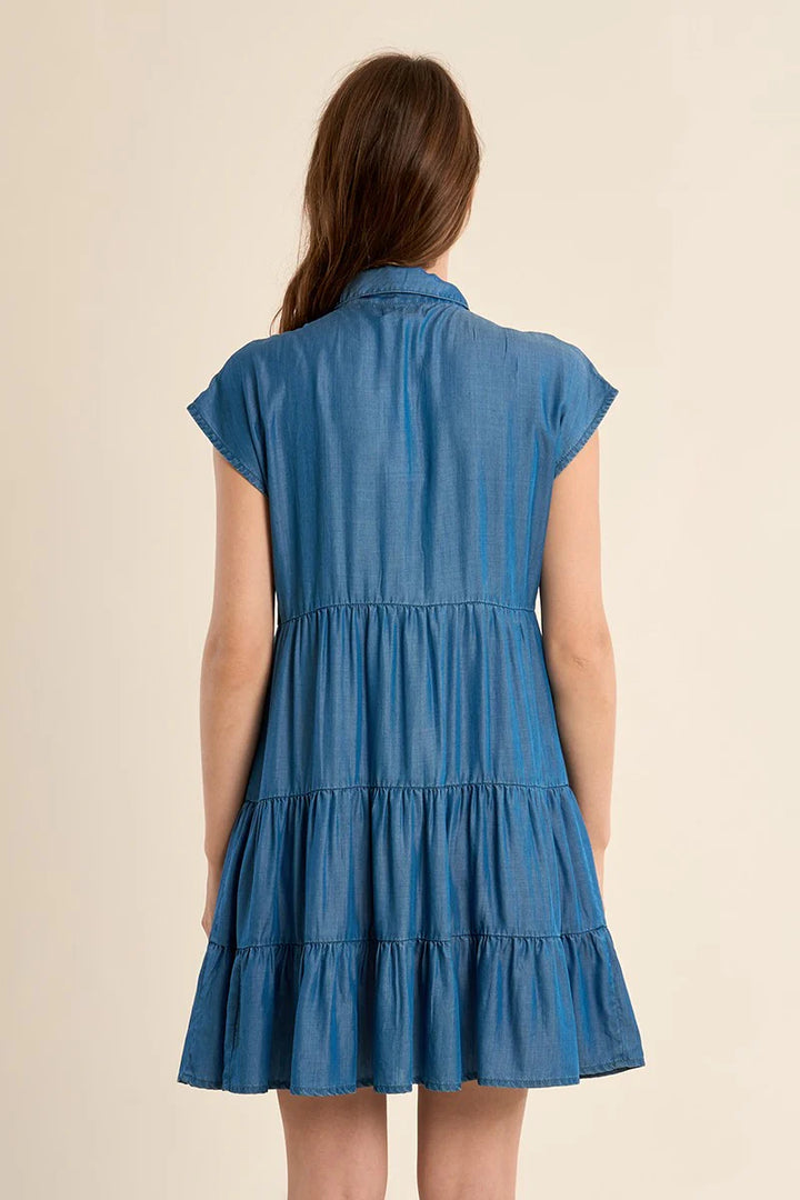 Tiered Denim Dress