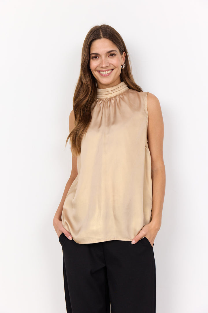 Candie 1 Sleeveless Blouse - Gold