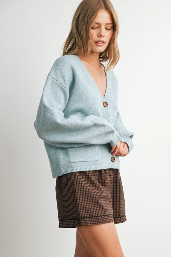 Turquoise Knit Cardi