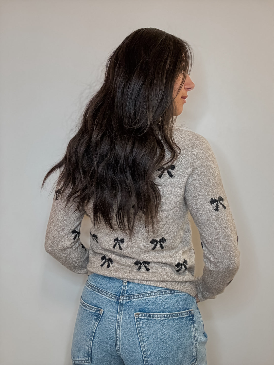 Doffy Sweater - Black Bows