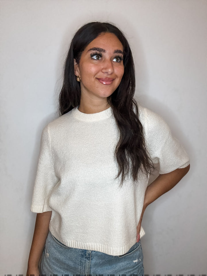Boom Sweater Tee - Cream