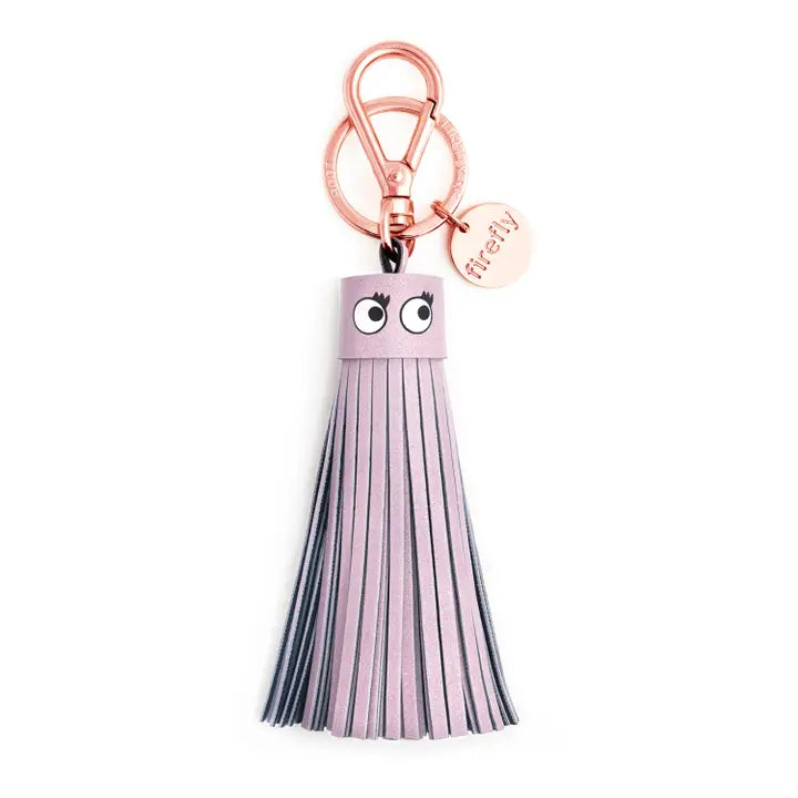 Soft Tassel Bag Charm - Lilac Eyes 8cm