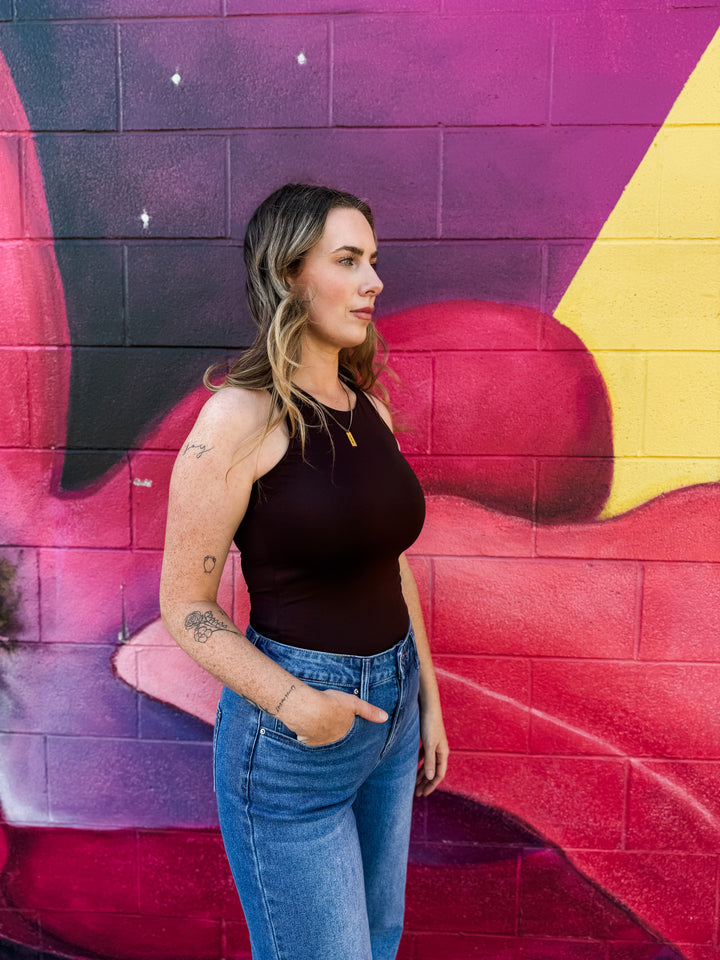 Maria Muscle Tank - Brown