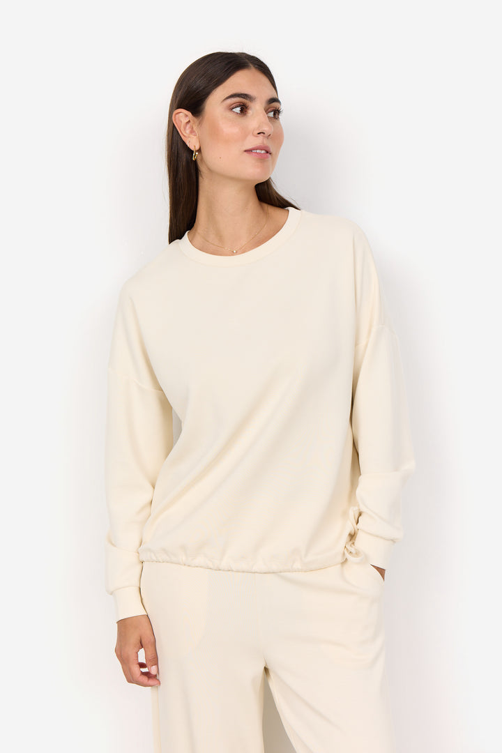 Banu 212 Long Sleeve Cream Sweater